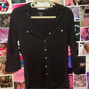 Pure Amici Black Women’s button up
